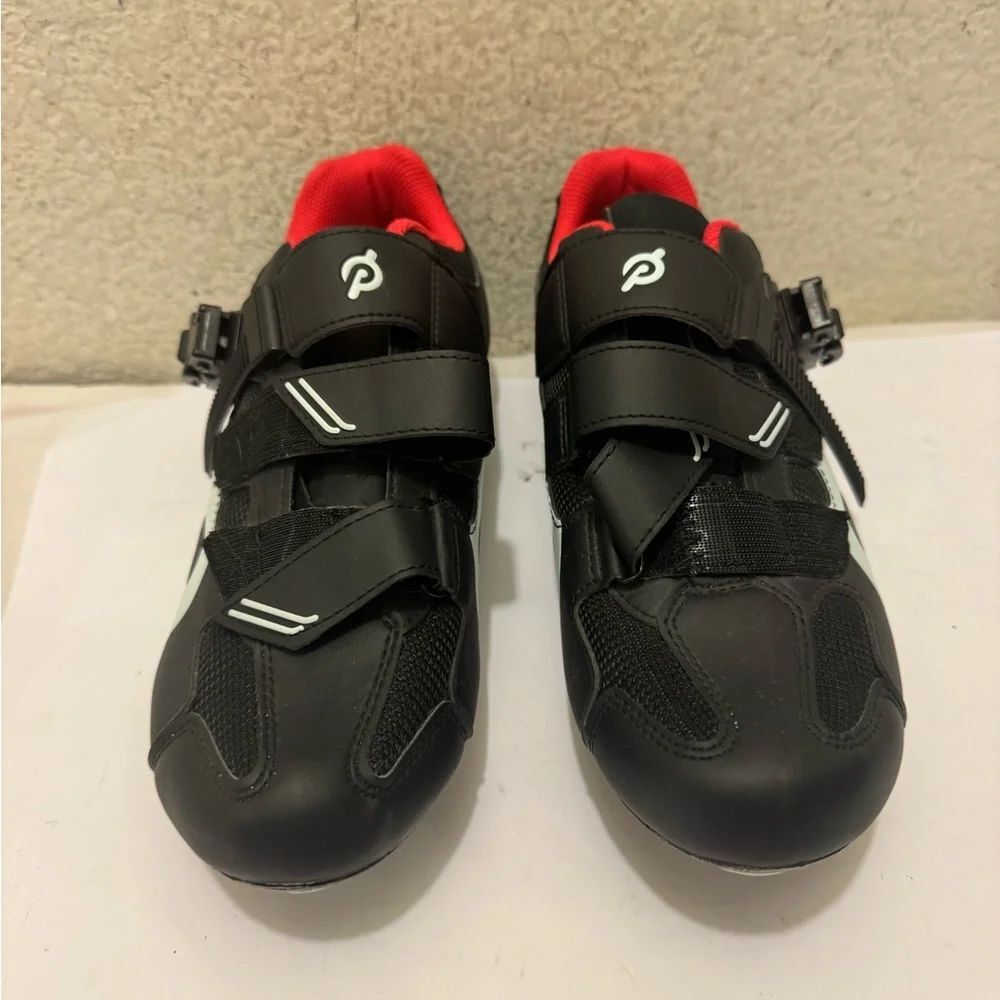 PELOTON Unisex US (Size 38) Cycling Shoes Black Red White